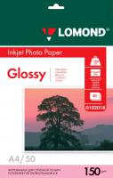 Фотобумага для цветной струйной печати Lomond (глянцевая, А4, 150 г/кв.м, 50 листов)