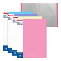 Папка файловая пластиковая с карманом на корешке ErichKrause Diagonal Pastel, c 10 карманами, A4, ассорти