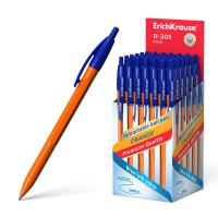 Ручка шариковая автоматическая ErichKrause R-301 Orange Matic синяя