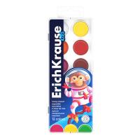 Краски акварельные ErichKrause Kids Space Animals медовые с УФ защитой яркости 12 цветов