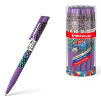 Ручка шариковая автоматическая ErichKrause ColorTouch Purple Python синий