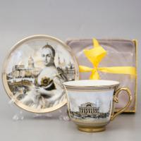 Чашка чайная с блюдцем Екатерина Великая СПб