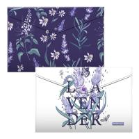 Набор из 4 папок-конвертов пластиковых ErichKrause Lavender, A4, ассорти