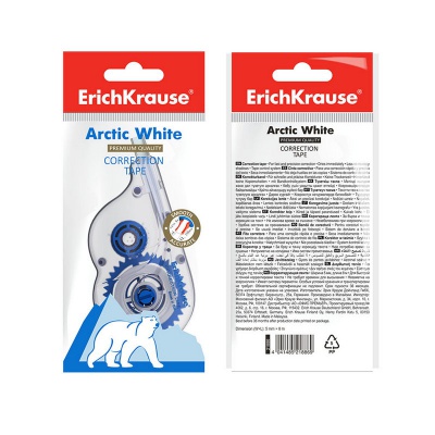 Корректирующая лента ErichKrause Arctic white, 5мм х 8м