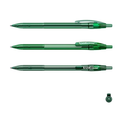 Ручка шариковая автоматическая ErichKrause R-301 Original Matic зеленая