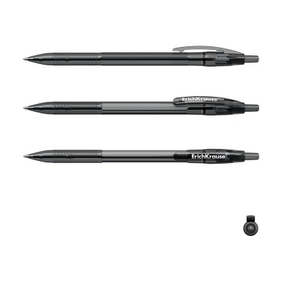 Ручка шариковая автоматическая ErichKrause R-301 Original Matic черная