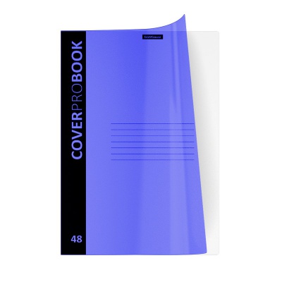 Тетрадь общая ученическая с пластиковой обложкой на скобе ErichKrause Neon, голубой, А4, 48 листов, клетка