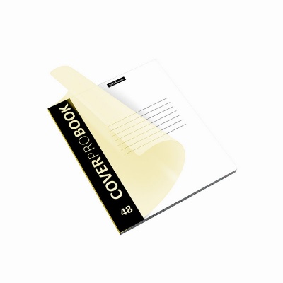Тетрадь общая ученическая с пластиковой обложкой ErichKrause CoverProBook Pastel, желтый, А5+, 48 листов, клетка