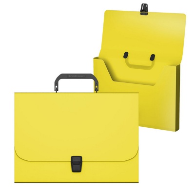 Портфель пластиковый ErichKrause Matt Neon, A4, желтый