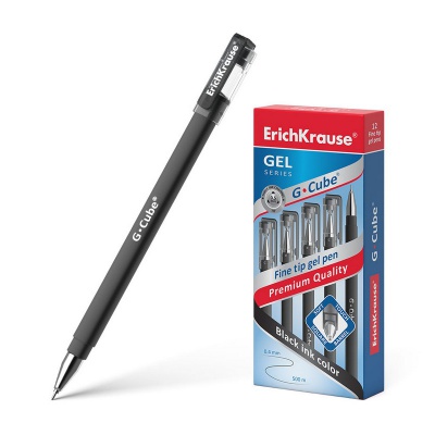 Ручка гелевая ErichKrause G-Cube черная
