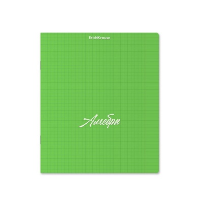 Тетрадь общая ученическая с пластиковой обложкой ErichKrause NEON, зеленый, Алгебра, 48 листов, клетка