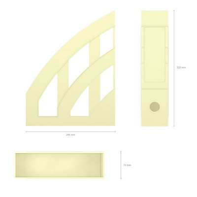 Подставка для бумаг вертикальная пластиковая ErichKrause Office, Pastel, 75мм, желтая