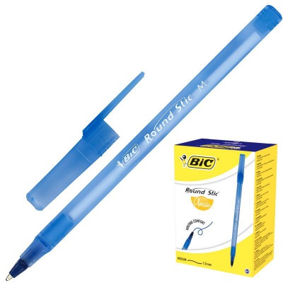 Ручка шариковая одноразовая BIC Round Stic синяя