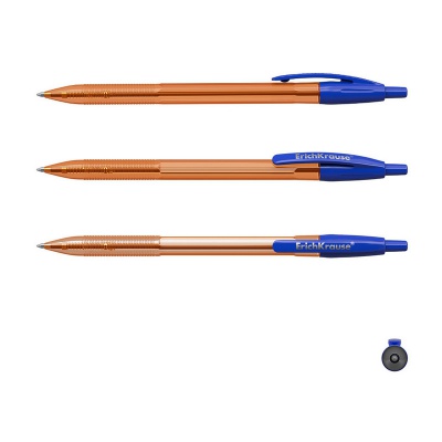 Ручка шариковая автоматическая ErichKrause R-301 Amber Matic синяя
