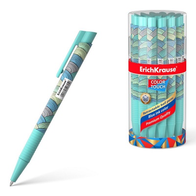 Ручка шариковая автоматическая ErichKrause ColorTouch Emerald Wave синий