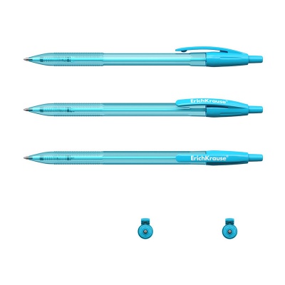 Ручка шариковая автоматическая ErichKrause R-301 Spring Matic синяя