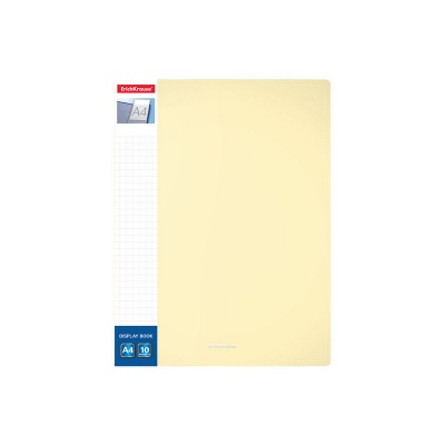 Папка файловая пластиковая с карманом на корешке ErichKrause Diagonal Pastel, c 10 карманами, A4, ассорти