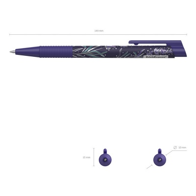 Ручка шариковая автоматическая ErichKrause Lavender Matic&Grip синий