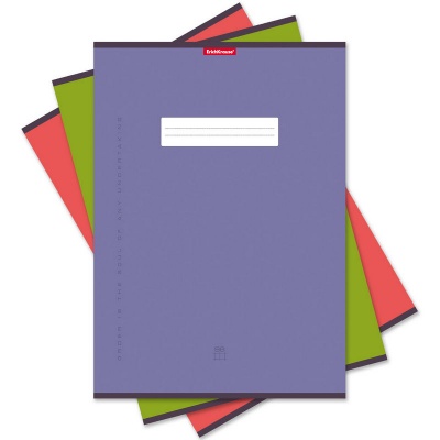 Тетрадь общая ученическая ErichKrause Unicolor Bright, А4, 96 листов, клетка Mix-Pack