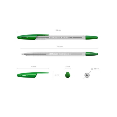 Ручка шариковая ErichKrause R-301 Classic Stick зеленая