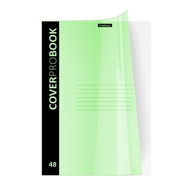 Тетрадь общая ученическая с пластиковой обложкой на скобе ErichKrause Neon, зеленый, А4, 48 листов, клетка