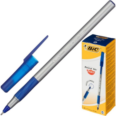 Ручка шариковая одноразовая BIC Round Stic Exact синяя