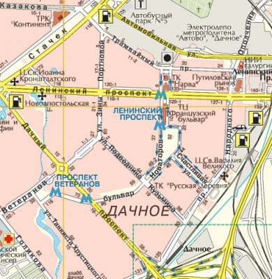Карта «Санкт-Петербург, Ленинградская область - Карта для водителей» (складная)