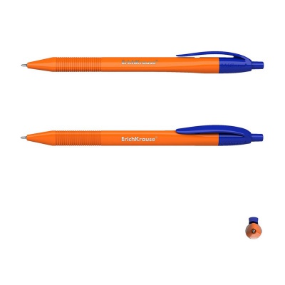 Ручка шариковая автоматическая ErichKrause U-208 Orange Matic синий