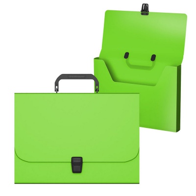 Портфель пластиковый ErichKrause Matt Neon, A4, зеленый