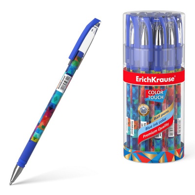 Ручка шариковая ErichKrause ColorTouch Patchwork синий