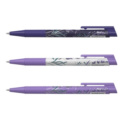 Ручка шариковая автоматическая ErichKrause Lavender Matic&Grip синий