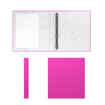Папка–регистратор на 4 кольцах ErichKrause, Neon, А4, 35 мм, розовый