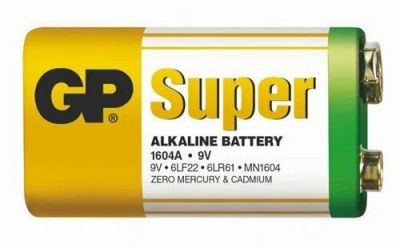 Батарейка GP Super 6LR61 (6LF22, MN1604)-1BL, 9В, крона алкалиновая