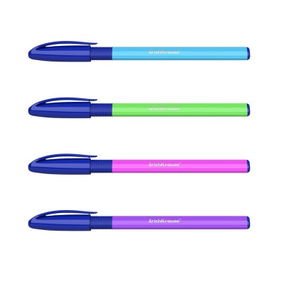 Ручка шариковая ErichKrause U-109 Neon Stick&Grip синий