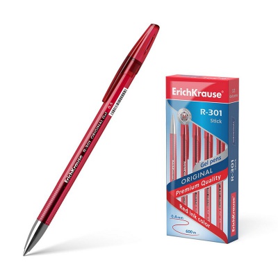 Ручка гелевая ErichKrause R-301 Original Gel красная