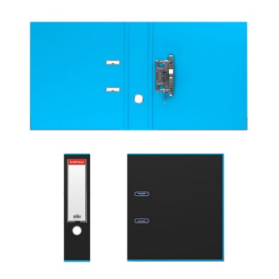 Папка–регистратор с арочным механизмом ErichKrause, Accent, А4, 70 мм, голубой