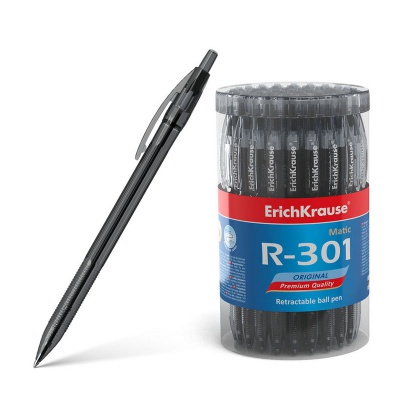 Ручка шариковая автоматическая ErichKrause R-301 Original Matic черная