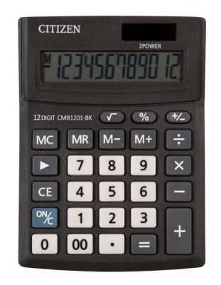 Калькулятор настольный Citizen CMB1201-BK, 12-разрядный, черный