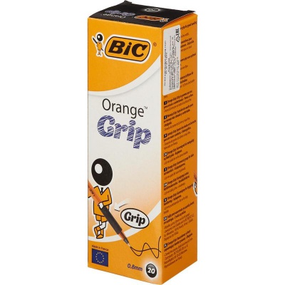 Ручка шариковая одноразовая BIC Orange Grip Fine черная