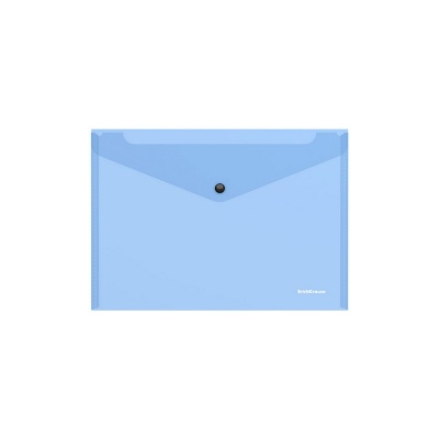 Папка-конверт на кнопке пластиковая ErichKrause Glossy Vivid, B5, полупрозрачная, ассорти